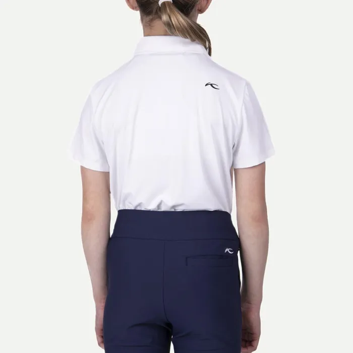 Kids Girls039 Polo Self Collar SS White KJUS Polos