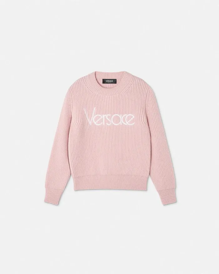 1978 ReEdition Logo Kids Sweater Light Pink Children Versace Clothing