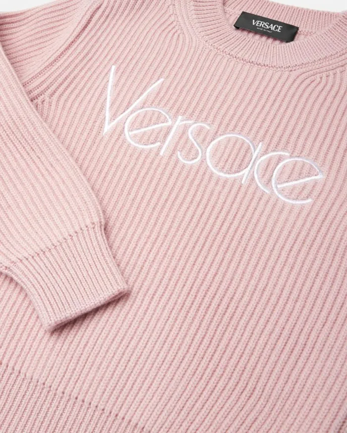 1978 ReEdition Logo Kids Sweater Light Pink Children Versace Clothing