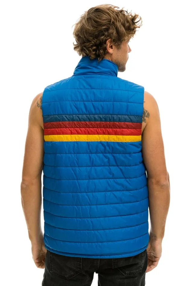 4 Stripe Vest 8211 Snorkel Blue Men Aviator Nation Vests