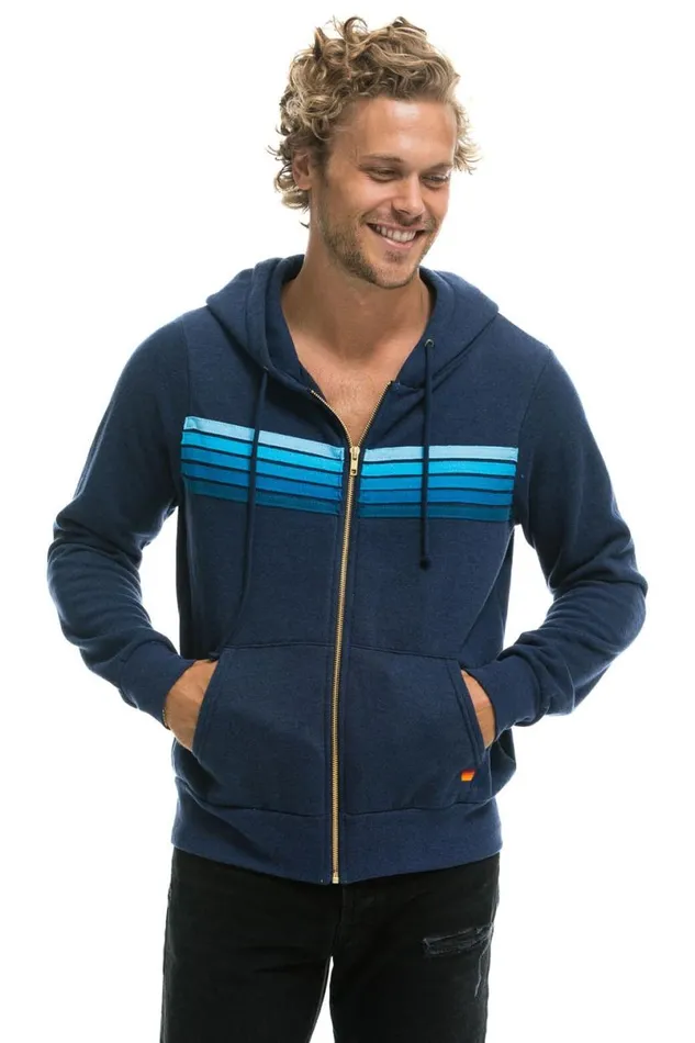 5 Stripe Hoodie 8211 Navy Blue WomenMen Aviator Nation Hoodies