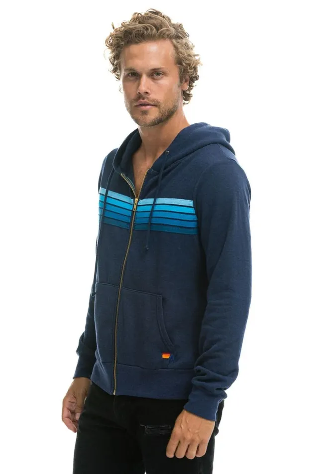 5 Stripe Hoodie 8211 Navy Blue WomenMen Aviator Nation Hoodies