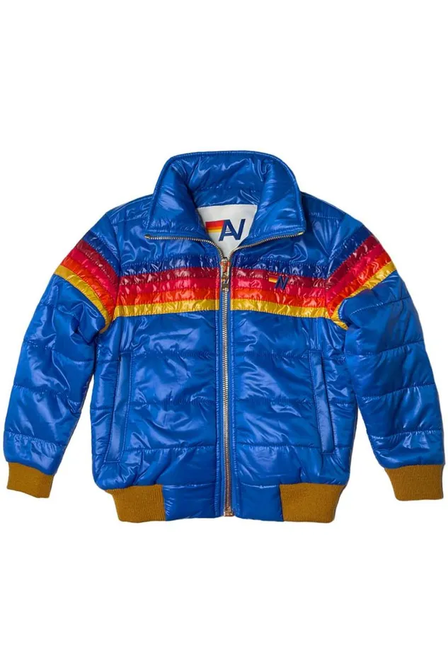 5 Stripe Traveler Jacket 8211 Snorkel Blue Kids Aviator Nation Outerwear