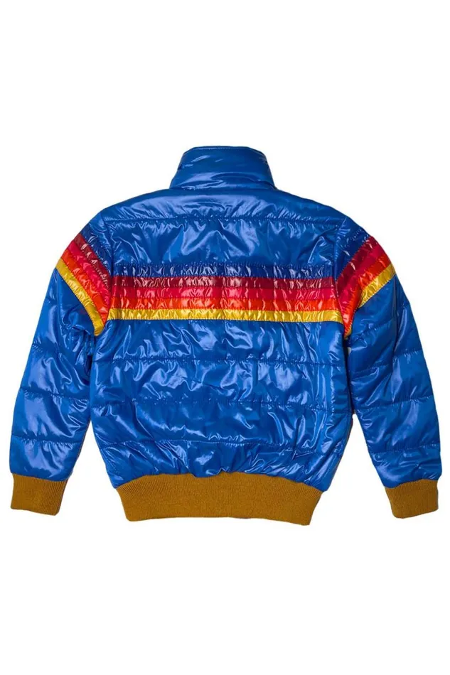 5 Stripe Traveler Jacket 8211 Snorkel Blue Kids Aviator Nation Outerwear