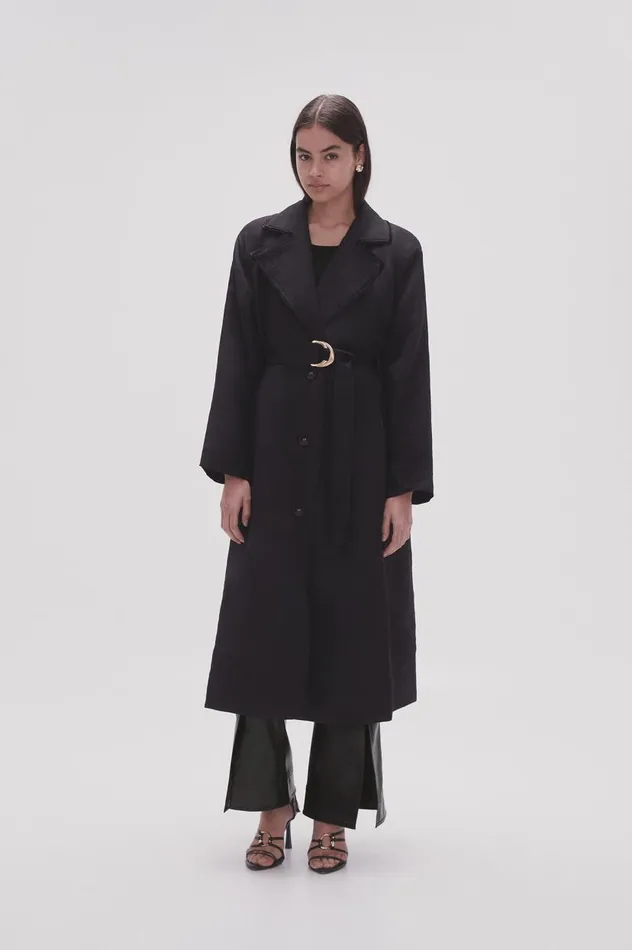 Aje Blazers Jackets and Coats Serene Belted Trench Coat Black 8211 Women