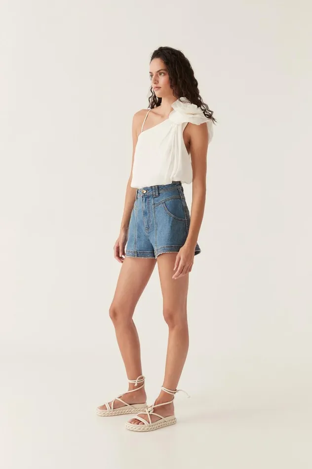Aje Denim Belmond Denim Short 90039s Wash 8211 Women Aje Denim Belmond Denim Short 90039s Wash 8211 Women