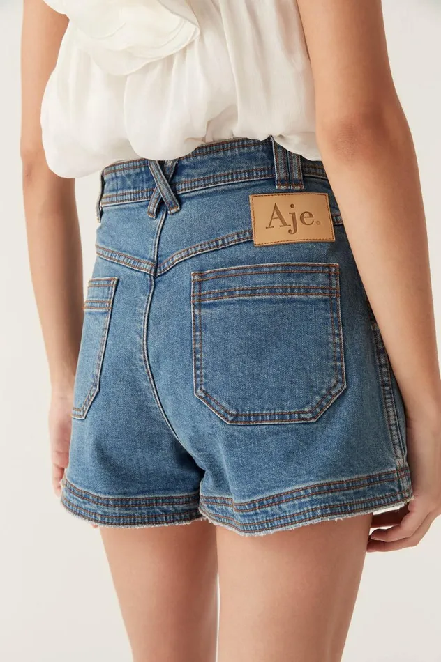 Aje Denim Belmond Denim Short 90039s Wash 8211 Women Aje Denim Belmond Denim Short 90039s Wash 8211 Women