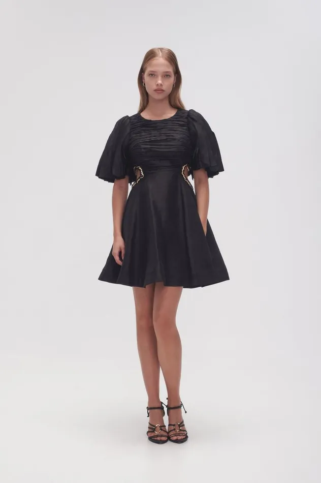 Aje Dresses Monica Chain Link Mini Dress Black 8211 Women Aje Dresses Monica Chain Link Mini Dress Black 8211 Women