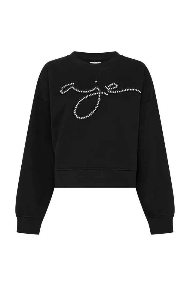 Aje Knitwear and Jumpers Mythology Pearl Logo Sweater Black 8211 Women Aje Knitwear and Jumpers Mythology Pearl Logo Sweater Black 8211 Women