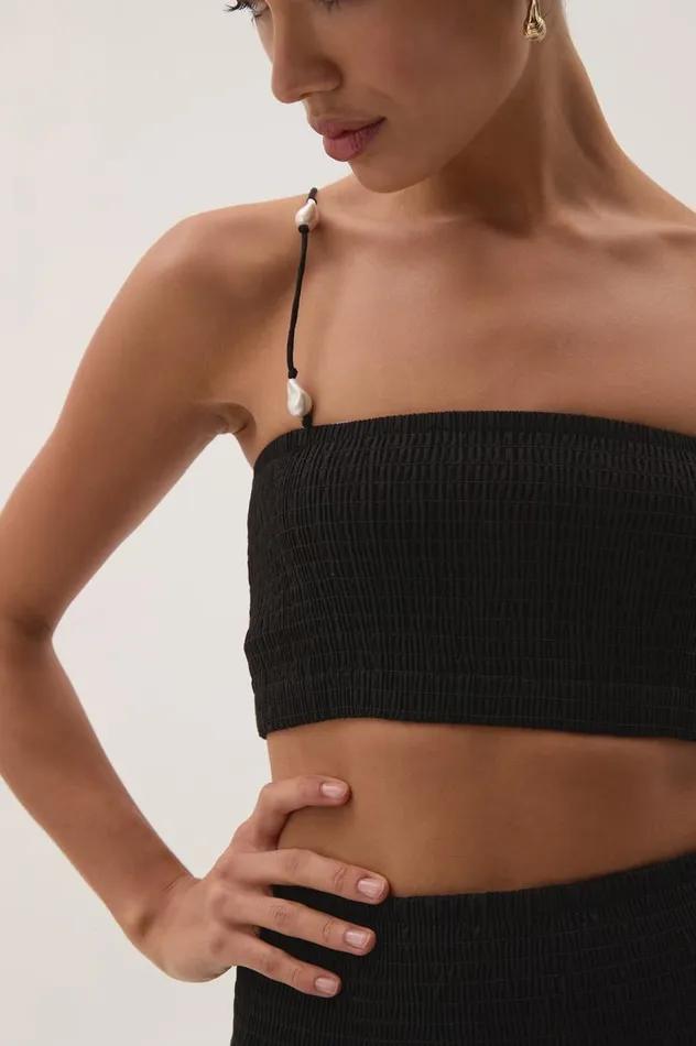 Aje Matching Sets Marley Bandeau Crop Black 8211 Women Aje Matching Sets Marley Bandeau Crop Black 8211 Women