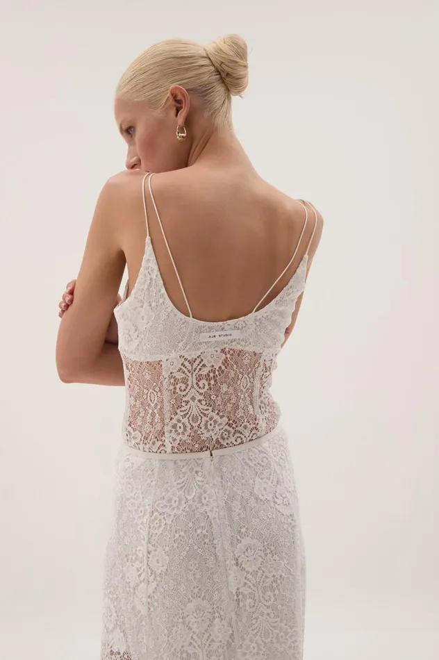 Aje Matching Sets Pera Double Strap Cami White 8211 Women