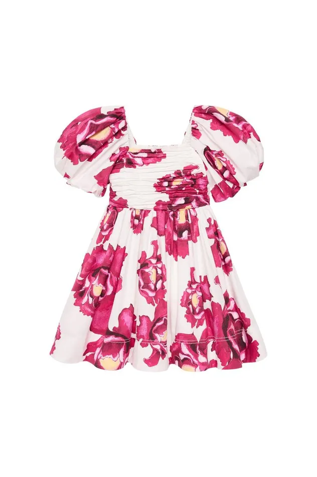 Aje Piper Puff Sleeve Dress Boldly Blooming 8211 Kids