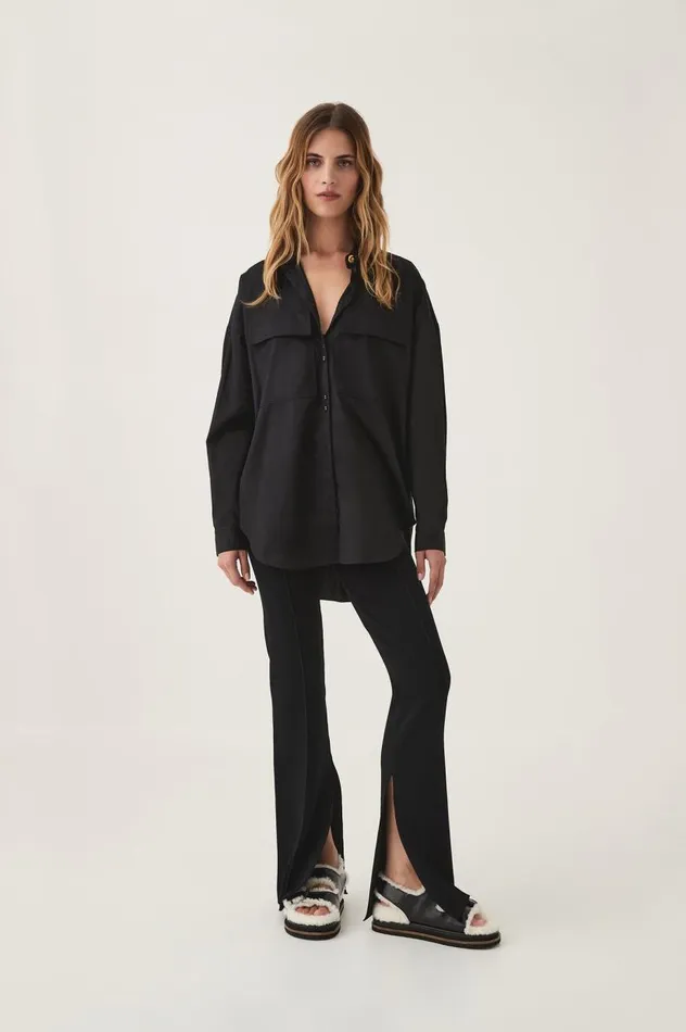 Aje Tops Eaves Oversized Shirt Black 8211 Women