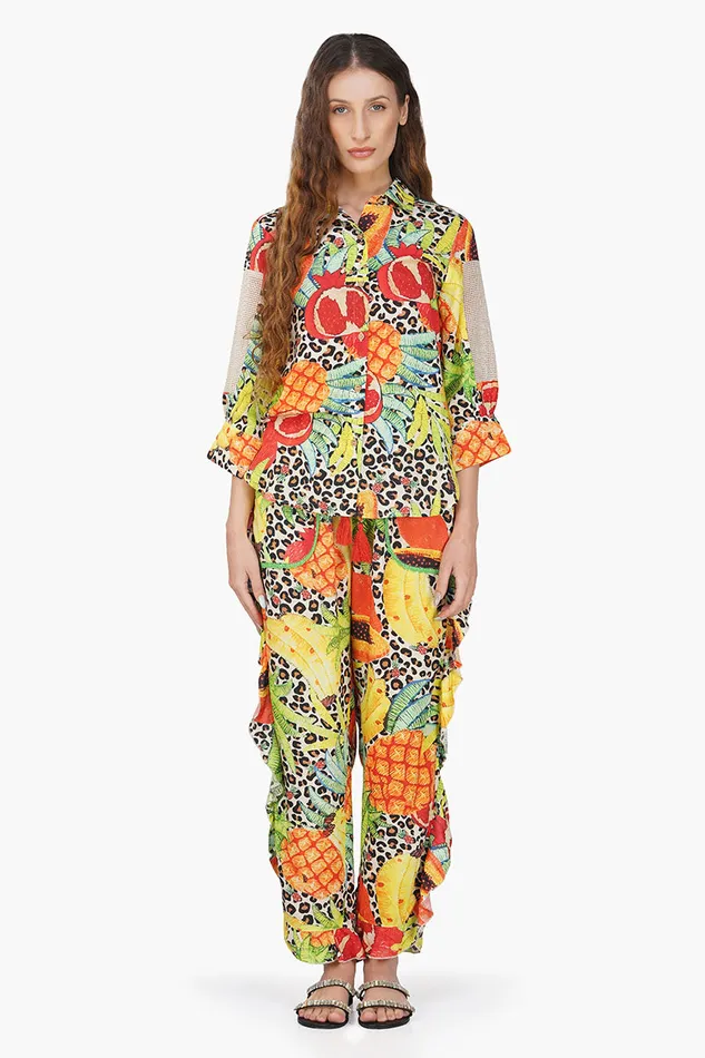 America and Beyond Tops Women Fruit Punch Printed Shirt