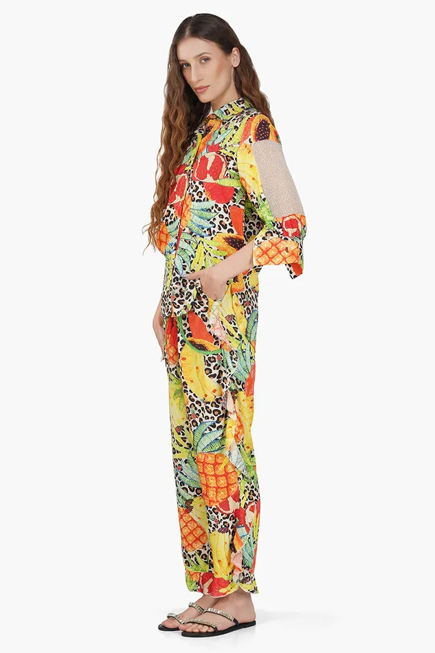 America and Beyond Tops Women Fruit Punch Printed Shirt