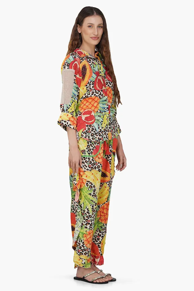 America and Beyond Tops Women Fruit Punch Printed Shirt