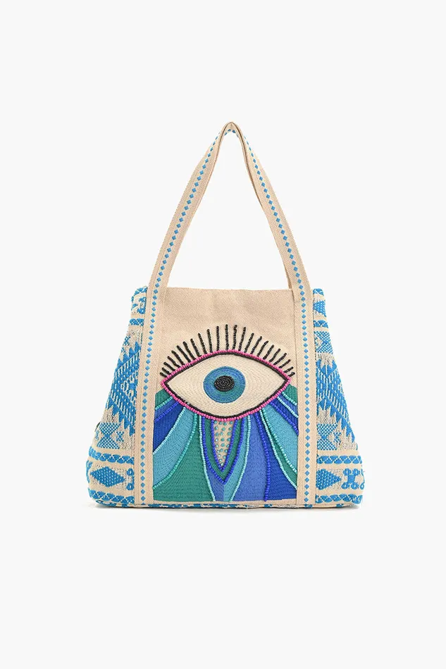 America and Beyond Wanderlust Evil Eye Tote Women Totes