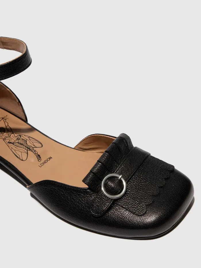 Ankle Strap Sandals CLAI269FLY BLACK Women Fly London Sandals