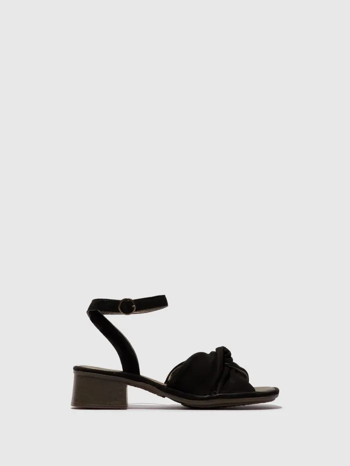 Ankle Strap Sandals EZEN570FLY BLACK Women Fly London Sandals