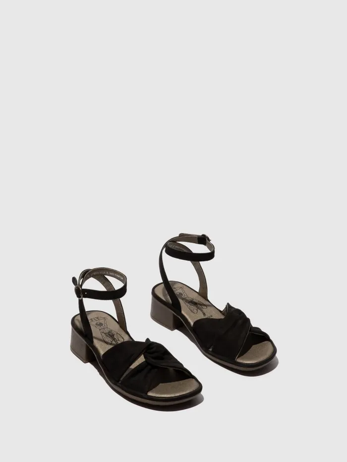 Ankle Strap Sandals EZEN570FLY BLACK Women Fly London Sandals