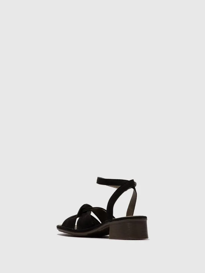 Ankle Strap Sandals EZEN570FLY BLACK Women Fly London Sandals