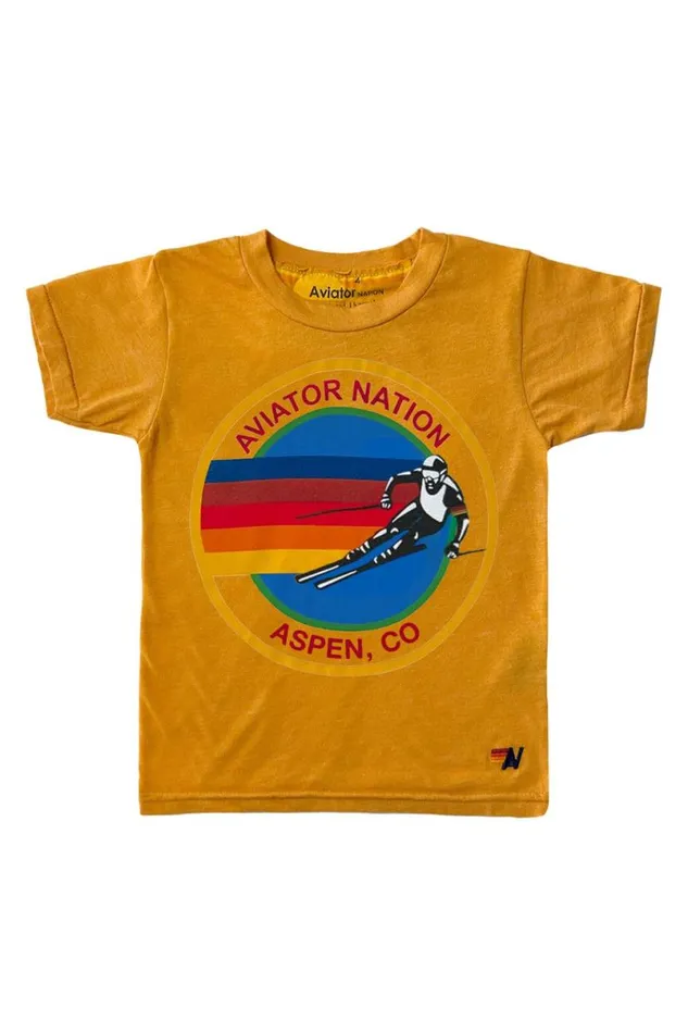 Aspen Tee 8211 Gold Kids Aviator Nation Tees
