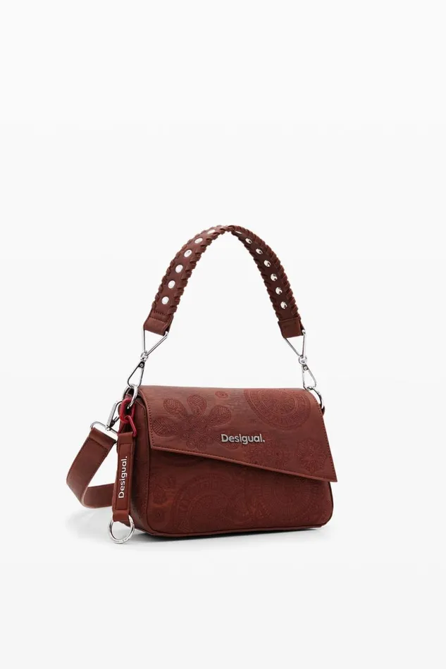 Bags Women Desigual Embroidered S Handbag Brown