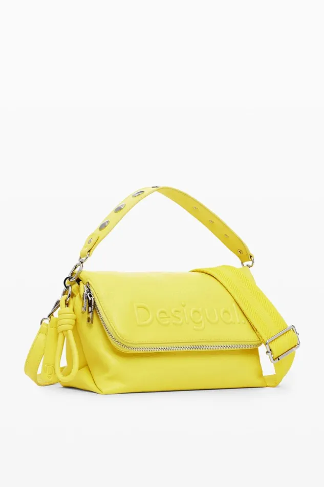 Bags Women Desigual Faux Leather Crossbody Bag Yellow