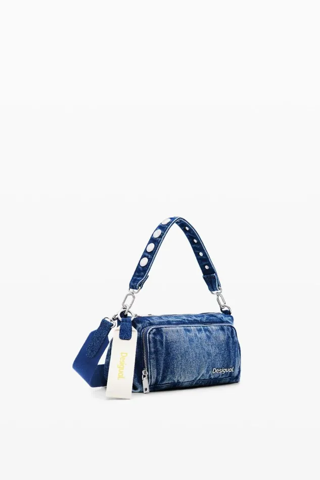 Bags Women Desigual Small Denim Crossbody Bag Blue