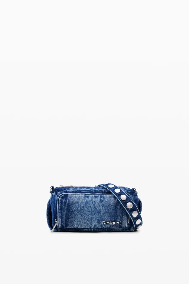 Bags Women Desigual Small Denim Crossbody Bag Blue