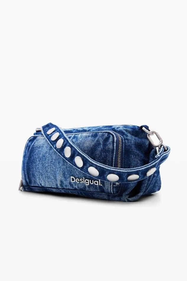 Bags Women Desigual Small Denim Crossbody Bag Blue