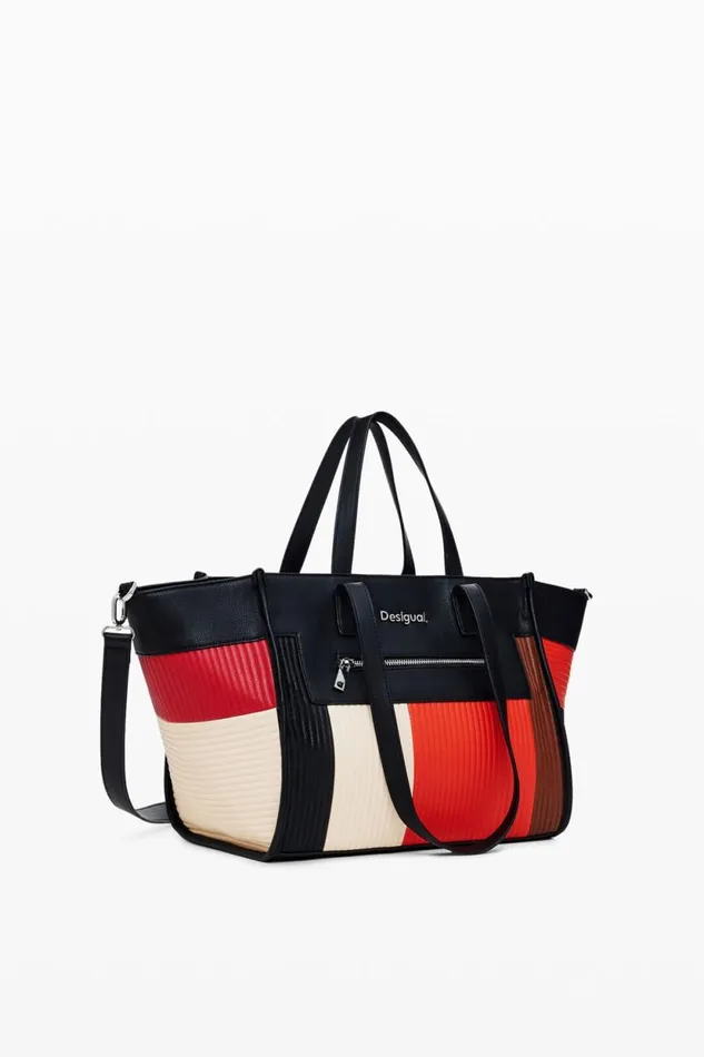 Bags Women Desigual Textured Bag With Pockets Materialfinishes
