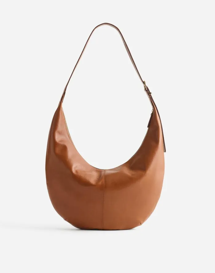Bags Women Madewell The Essential Curve Shoulder Bag Hazelnut
