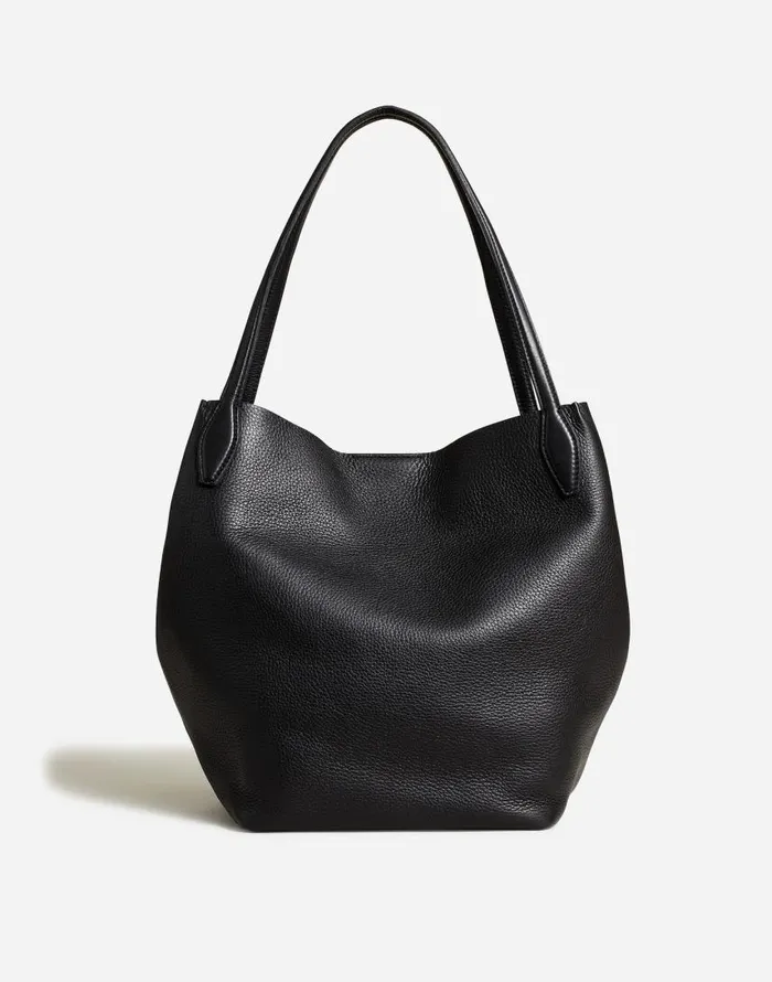 Bags Women Madewell The Shopper Tote In Soft Grain True Black