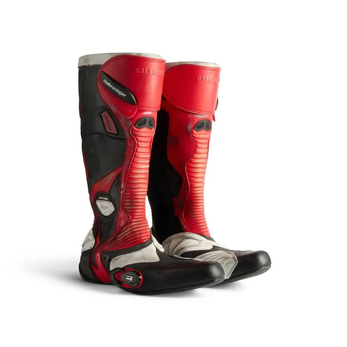 Balenciaga Boots and Derbies Men Men039s Biker Boot In Redwhiteblack Redwhiteblack Balenciaga Boots and Derbies Men Men039s Biker Boot In Redwhiteblack Redwhiteblack