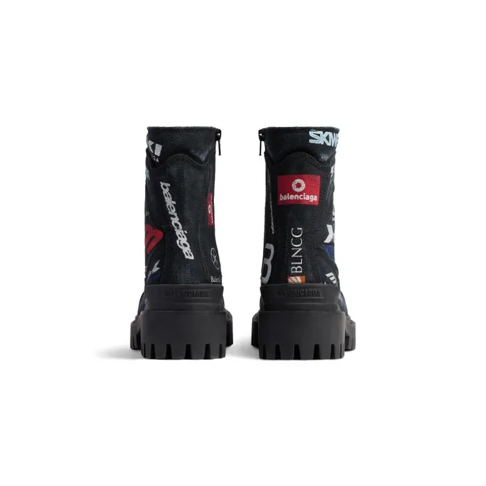 Balenciaga Boots and Derbies Men Men039s Combat Strike 20mm Boot In Black Black Balenciaga Boots and Derbies Men Men039s Combat Strike 20mm Boot In Black Black