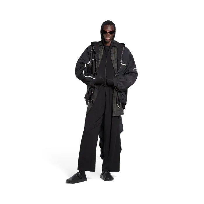 Balenciaga Coats and Jackets Men Men039s 3b Sports Icon Layered Tracksuit Jacket In Black Black