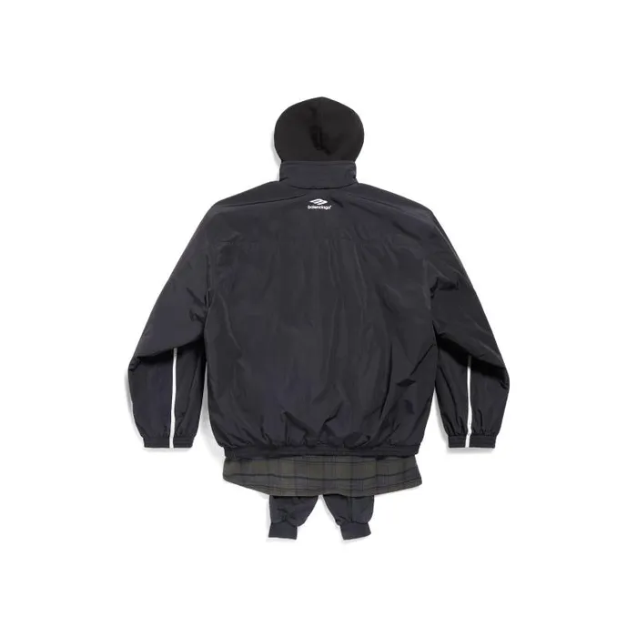 Balenciaga Coats and Jackets Men Men039s 3b Sports Icon Layered Tracksuit Jacket In Black Black Balenciaga Coats and Jackets Men Men039s 3b Sports Icon Layered Tracksuit Jacket In Black Black