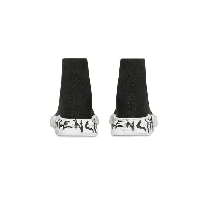 Balenciaga Kids WomenMen Kids 8211 Speed Graffiti Recycled Knit Sneaker In Black Black Balenciaga Kids WomenMen Kids 8211 Speed Graffiti Recycled Knit Sneaker In Black Black