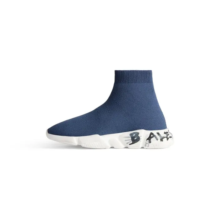 Balenciaga Kids WomenMen Kids 8211 Speed Graffiti Recycled Knit Sneaker In Dark Blue Dark Blue Balenciaga Kids WomenMen Kids 8211 Speed Graffiti Recycled Knit Sneaker In Dark Blue Dark Blue