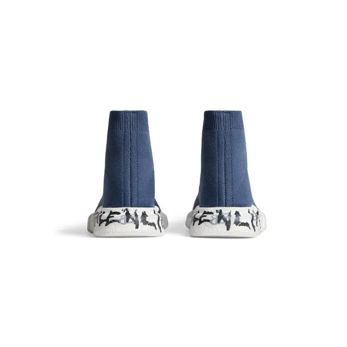 Balenciaga Kids WomenMen Kids 8211 Speed Graffiti Recycled Knit Sneaker In Dark Blue Dark Blue Balenciaga Kids WomenMen Kids 8211 Speed Graffiti Recycled Knit Sneaker In Dark Blue Dark Blue
