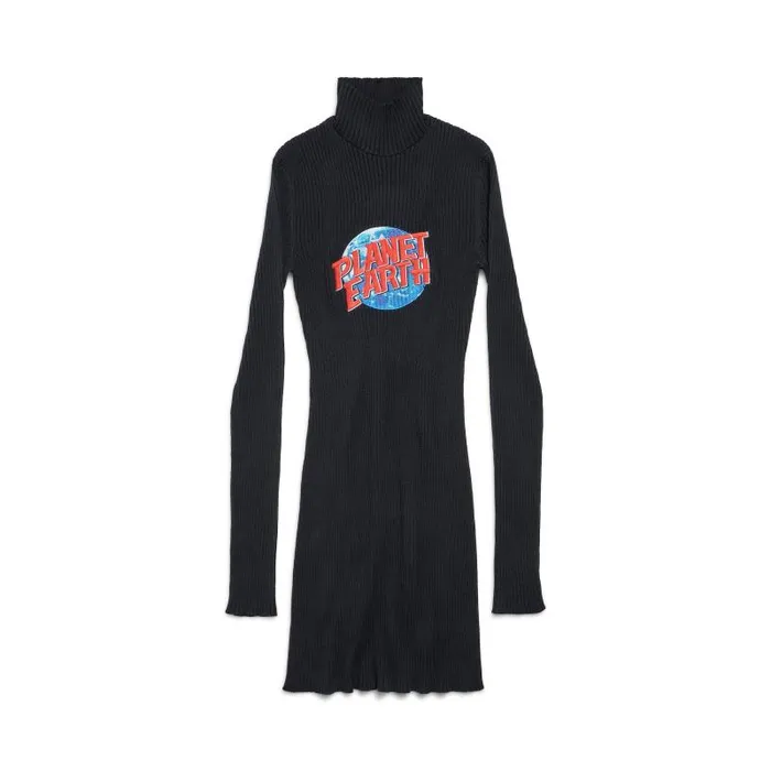 Balenciaga Knitwear Men Men039s Planet Earth Long Fitted Turtleneck In Black Black Balenciaga Knitwear Men Men039s Planet Earth Long Fitted Turtleneck In Black Black