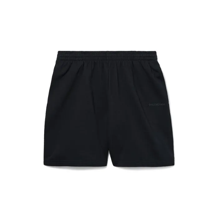 Balenciaga Pants WomenMen I Love Paris and Balenciaga Sweat Shorts In Black Faded Black Faded