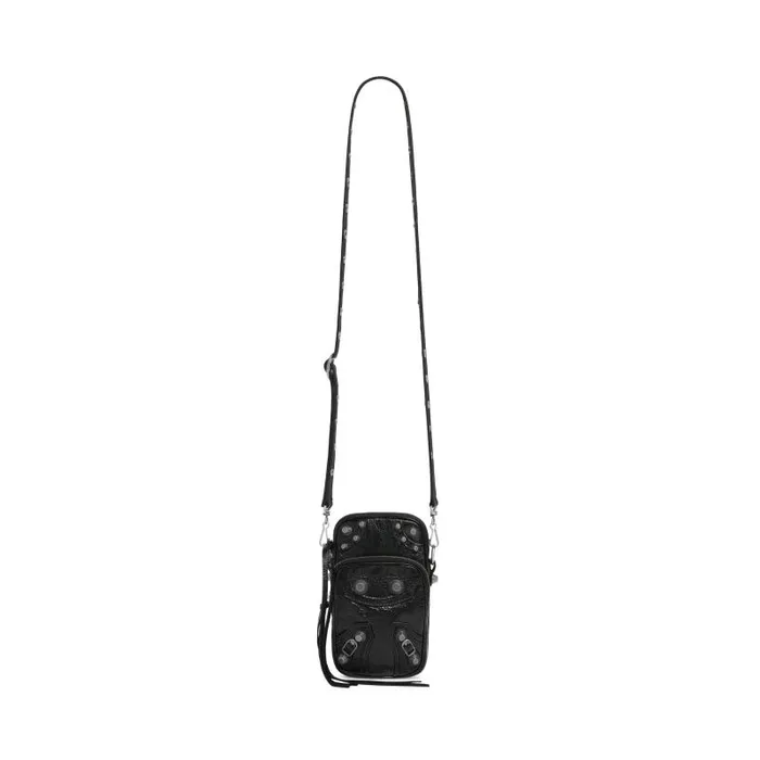 Balenciaga Phone Accessories and Keyrings Men Men039s Le Cagole Phone Holder In Black Black Balenciaga Phone Accessories and Keyrings Men Men039s Le Cagole Phone Holder In Black Black