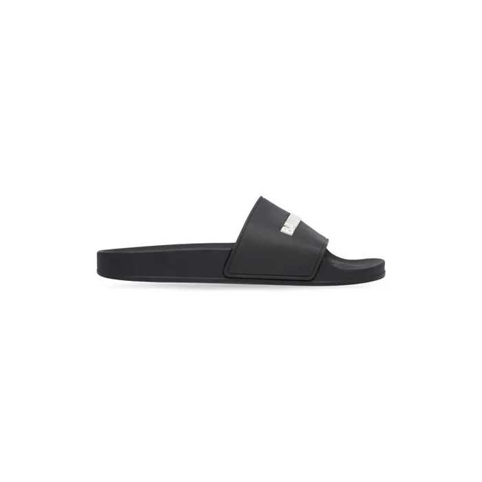 Balenciaga Sandals and Mules Women Women039s Pool Slide Sandal In Blackwhite Blackwhite Balenciaga Sandals and Mules Women Women039s Pool Slide Sandal In Blackwhite Blackwhite