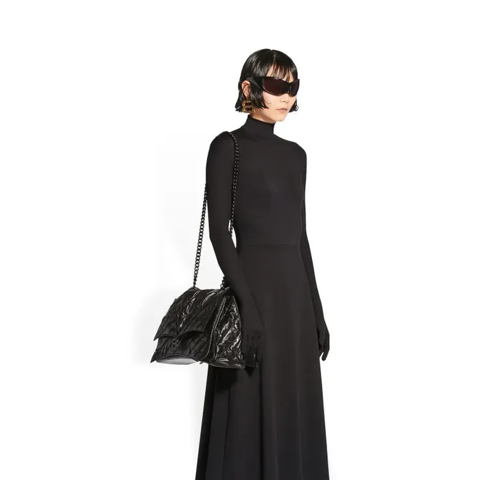 Balenciaga Shoulder Bags Women Women039s Crush Large Chain Bag Quilted In Black Black Balenciaga Shoulder Bags Women Women039s Crush Large Chain Bag Quilted In Black Black