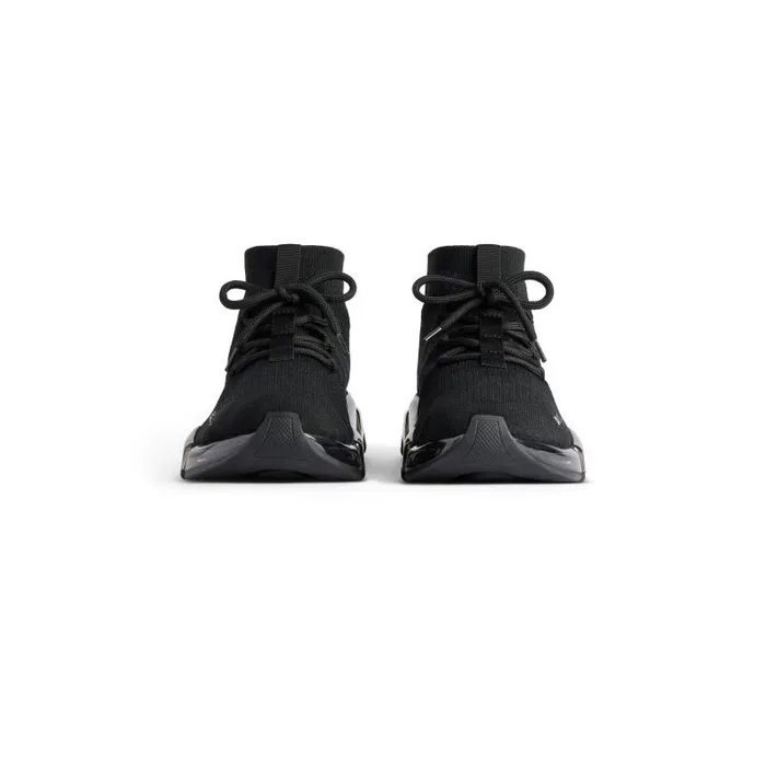 Balenciaga Sneakers Men Men039s Speed 20 Lace Up Full Clear Sole Recycled Knit Sneaker In Black Black Balenciaga Sneakers Men Men039s Speed 20 Lace Up Full Clear Sole Recycled Knit Sneaker In Black Black