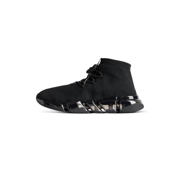 Balenciaga Sneakers Men Men039s Speed 20 Lace Up Full Clear Sole Recycled Knit Sneaker In Black Black Balenciaga Sneakers Men Men039s Speed 20 Lace Up Full Clear Sole Recycled Knit Sneaker In Black Black