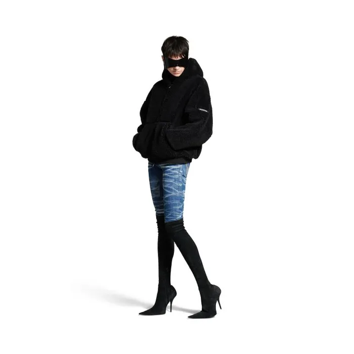 Balenciaga Sweatshirts and Hoodies Women Women039s Outerwear Zipup Hoodie In Black Black Balenciaga Sweatshirts and Hoodies Women Women039s Outerwear Zipup Hoodie In Black Black
