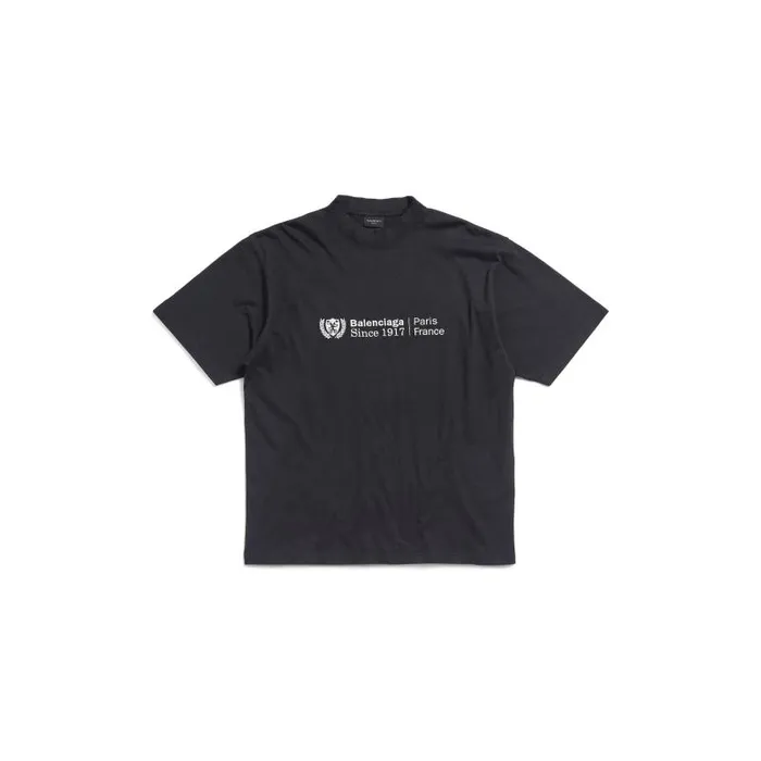 Balenciaga Tshirts WomenMen Institutional Tshirt Medium Fit In Black Black